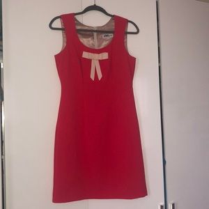 Red mini dress